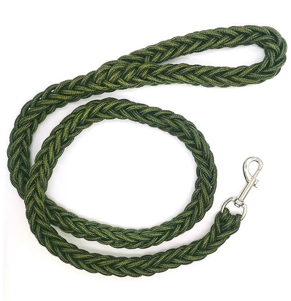 Laisse de Sécurité Haute Résistance - Chaîne en Acier Anti-Morsure avec Ressort Amortisseur et Poignée Tressée Confort