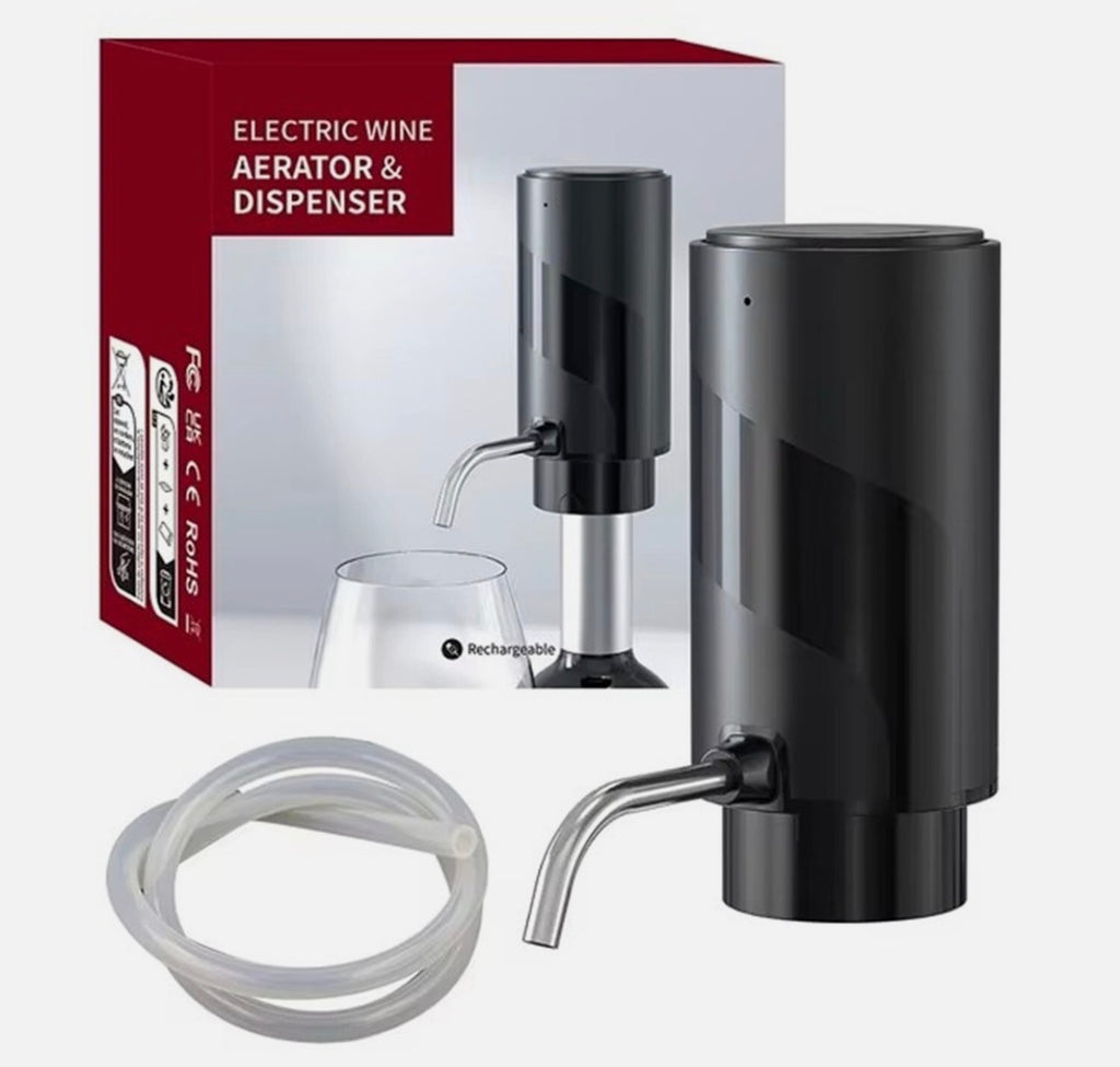 Aérateur et Distributeur de Vin Électrique Rechargeable - Améliorez Votre Dégustation Instantanément