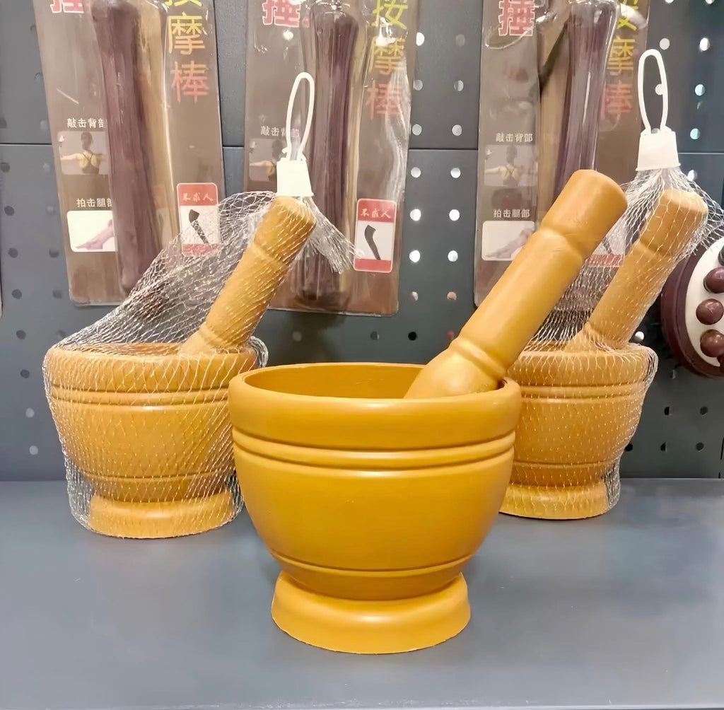 Mortier et Pilon Haute Résistance – Design Ergonomique pour Épices et Herbes