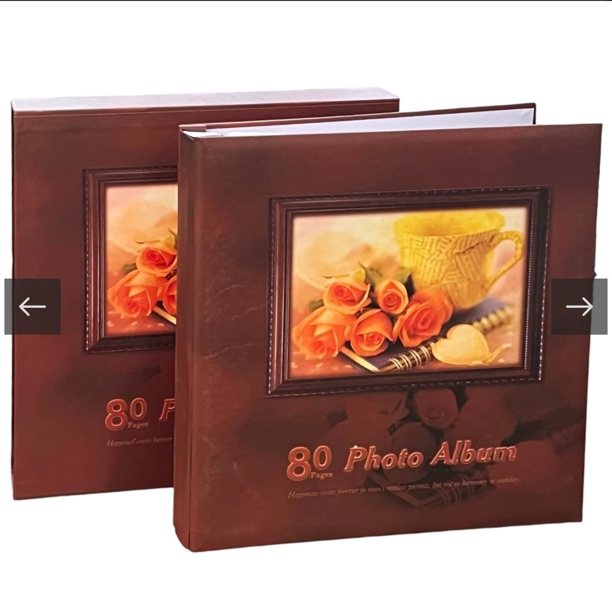 Album Photo de Luxe "Voyage & Mémoire" - 80 Pages - Reliure Spirale et Couverture Rigide Effet Bois