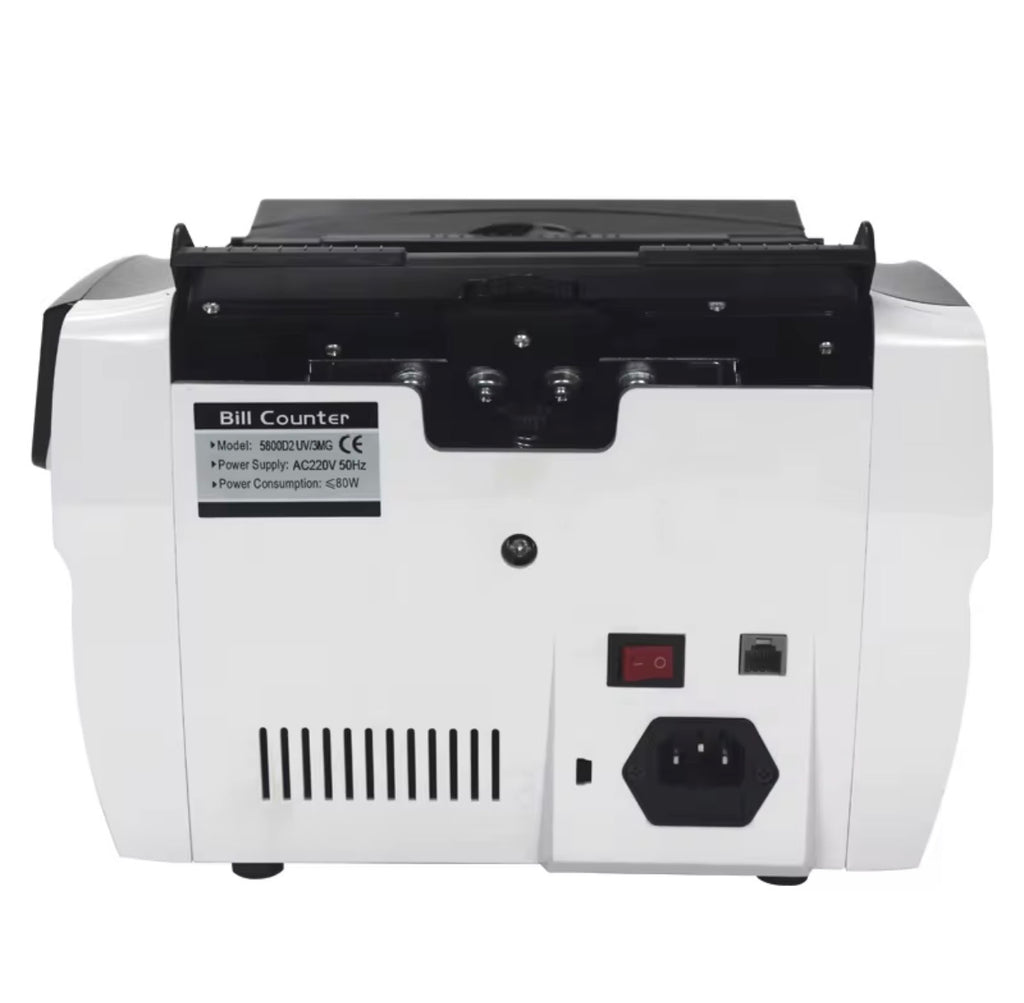 Compteuse de Billets Multi-Devises 5800D2 UV/3MG - Haute Précision avec Détecteur de Faux Billets et Double Écran LCD