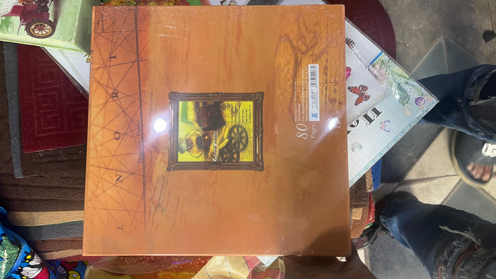 Album Photo de Luxe "Voyage & Mémoire" - 80 Pages - Reliure Spirale et Couverture Rigide Effet Bois