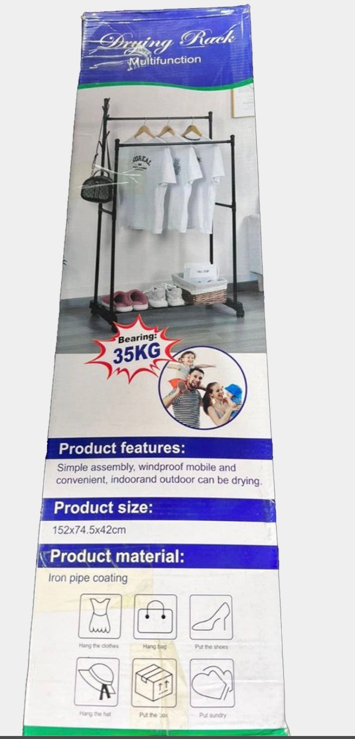 Séchoir à linge multifonctionnel "REAL" - Support de rangement mobile et robuste 35 KG