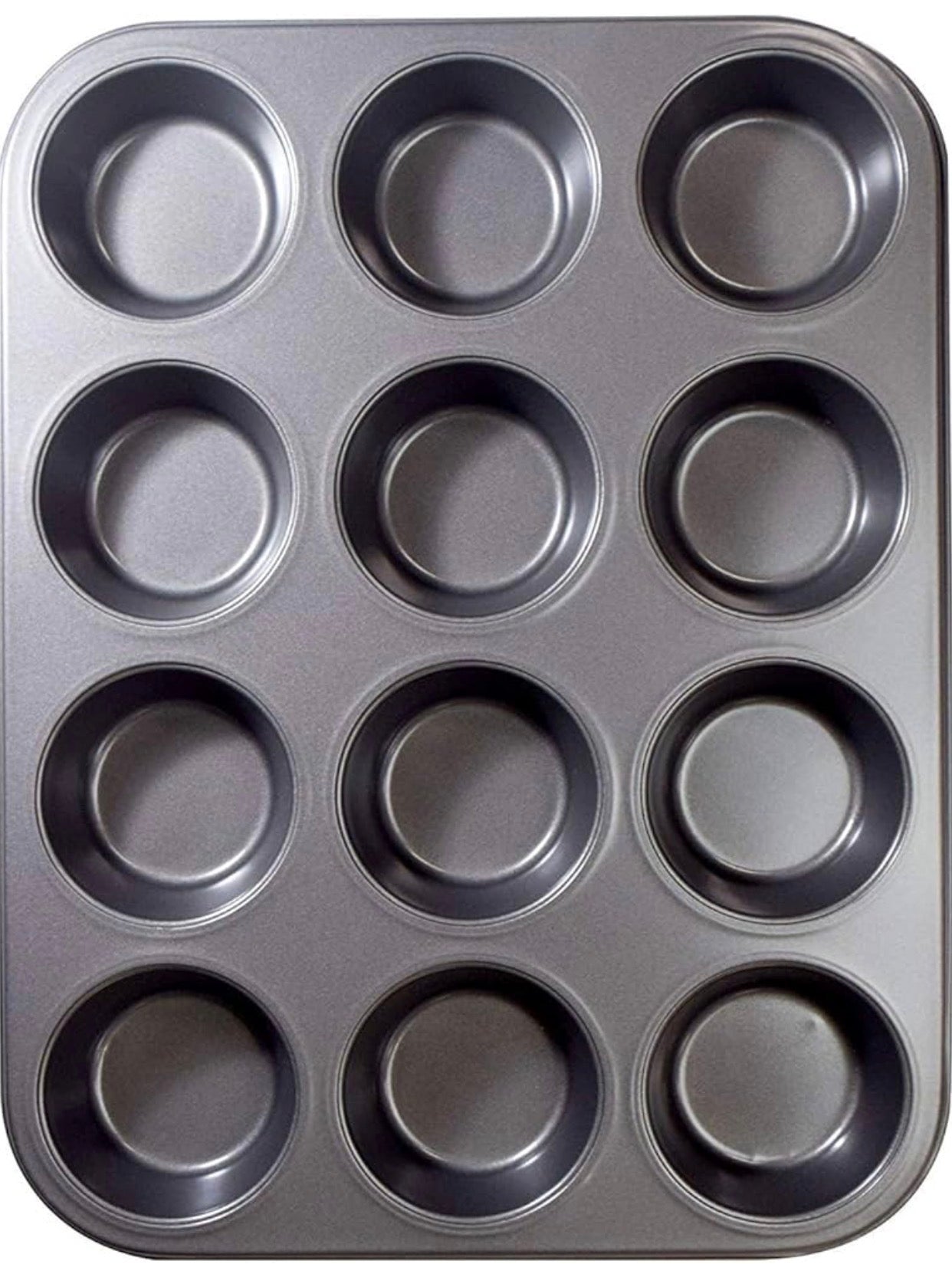 Moule à Muffins et Cupcakes Antiadhésif en Acier - 12 Cavités