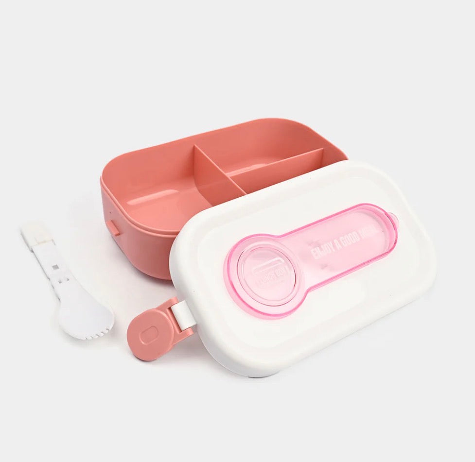 Boîte à Lunch Bento Rose Pastel – Hermétique avec Couvert Inclus