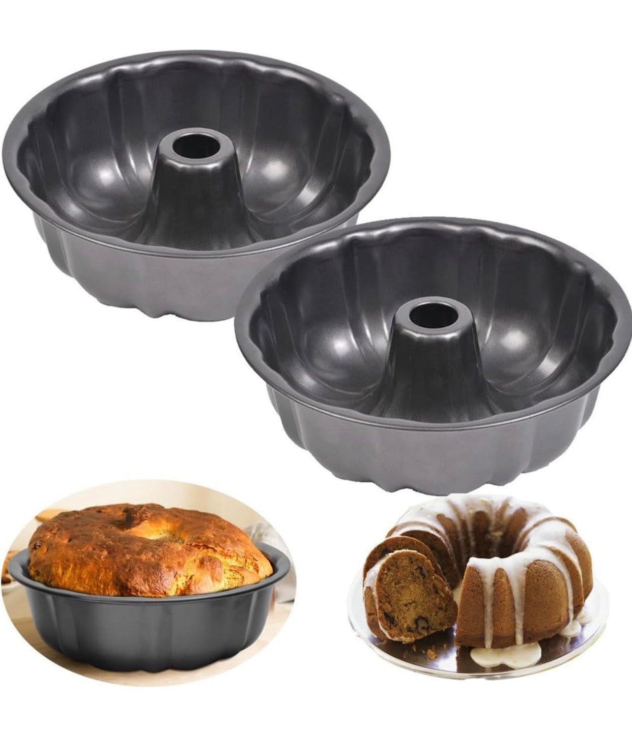 Moule à Kouglof et Bundt Cake – Design Cannelé avec Revêtement Antiadhésif
