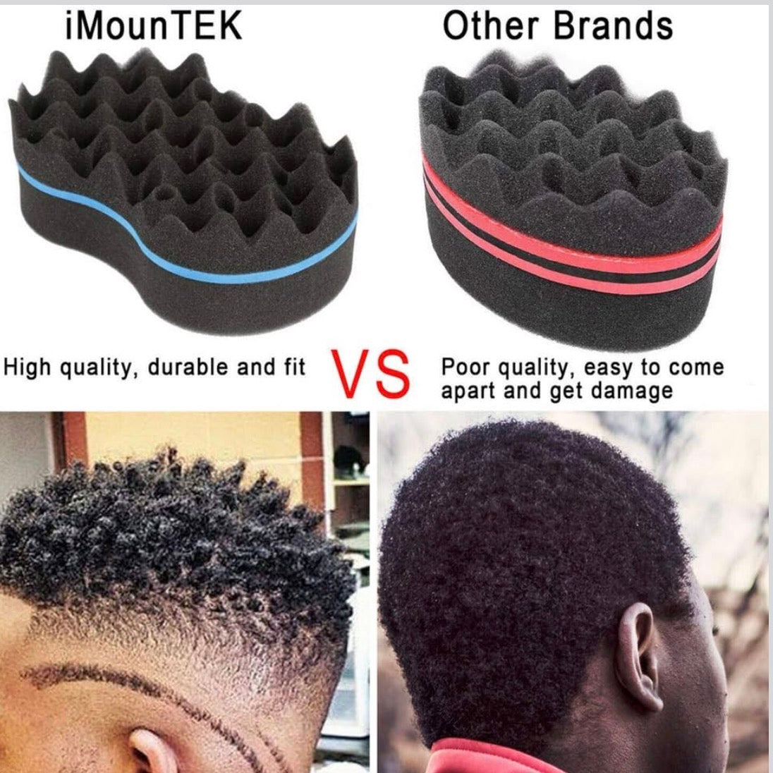 Éponge à Twists Professionnelle pour Cheveux Naturels