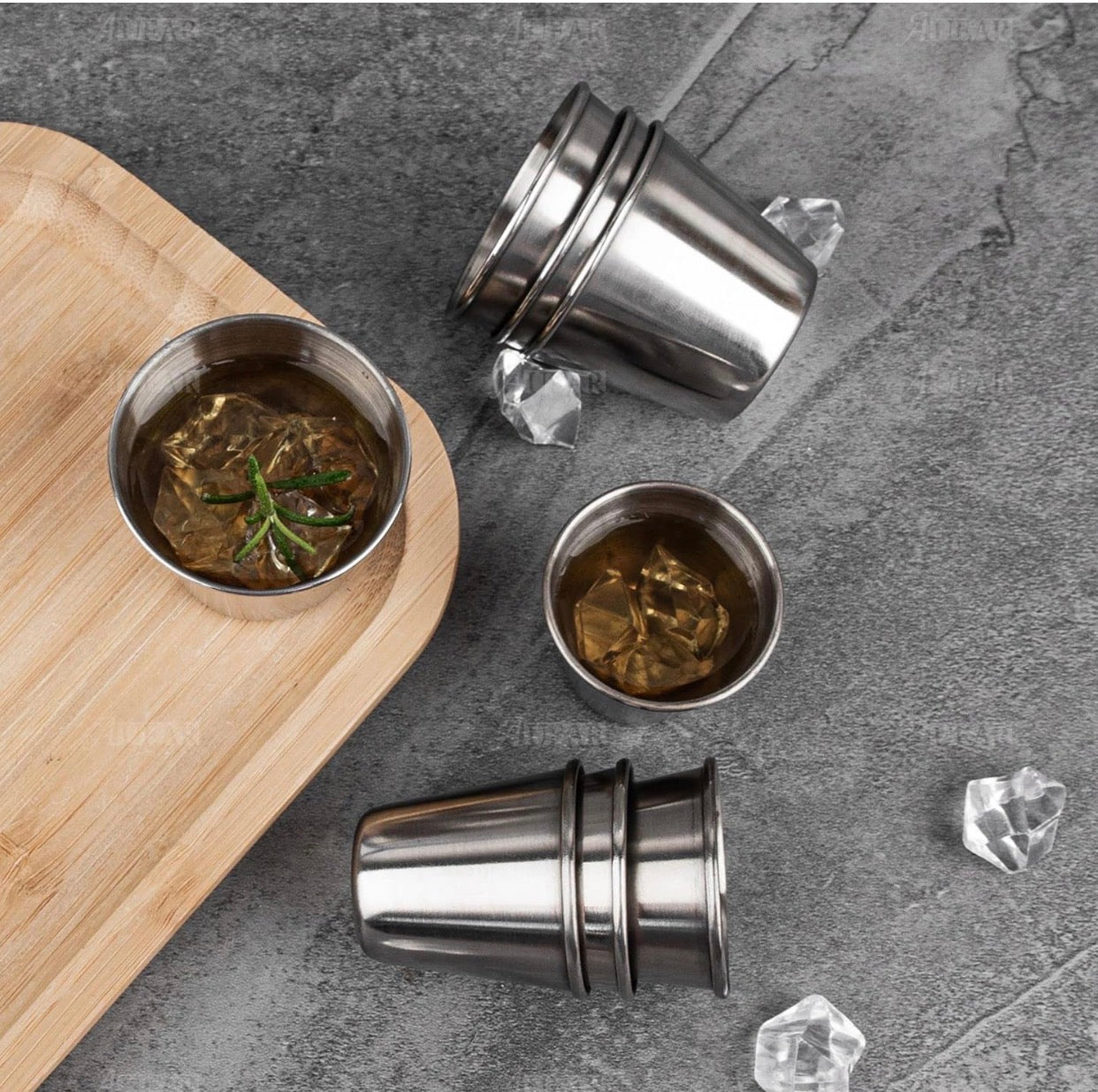 Lot de 12 Verres à Shot en Acier Inoxydable – Incassables et Empilables