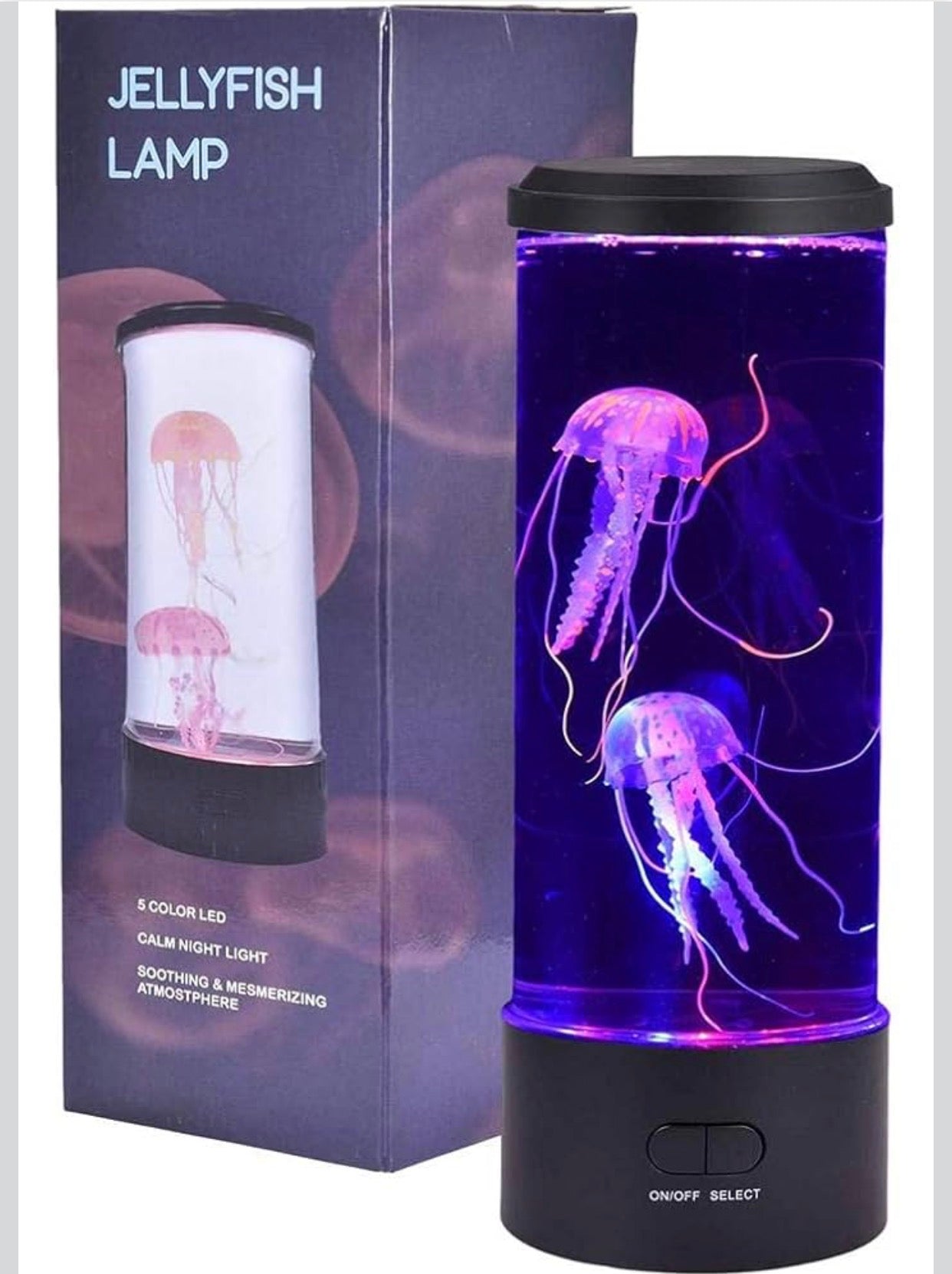 Lampe Méduse Opulars LED 5 Couleurs : Veilleuse Apaisante et Atmosphère Hypnotisante