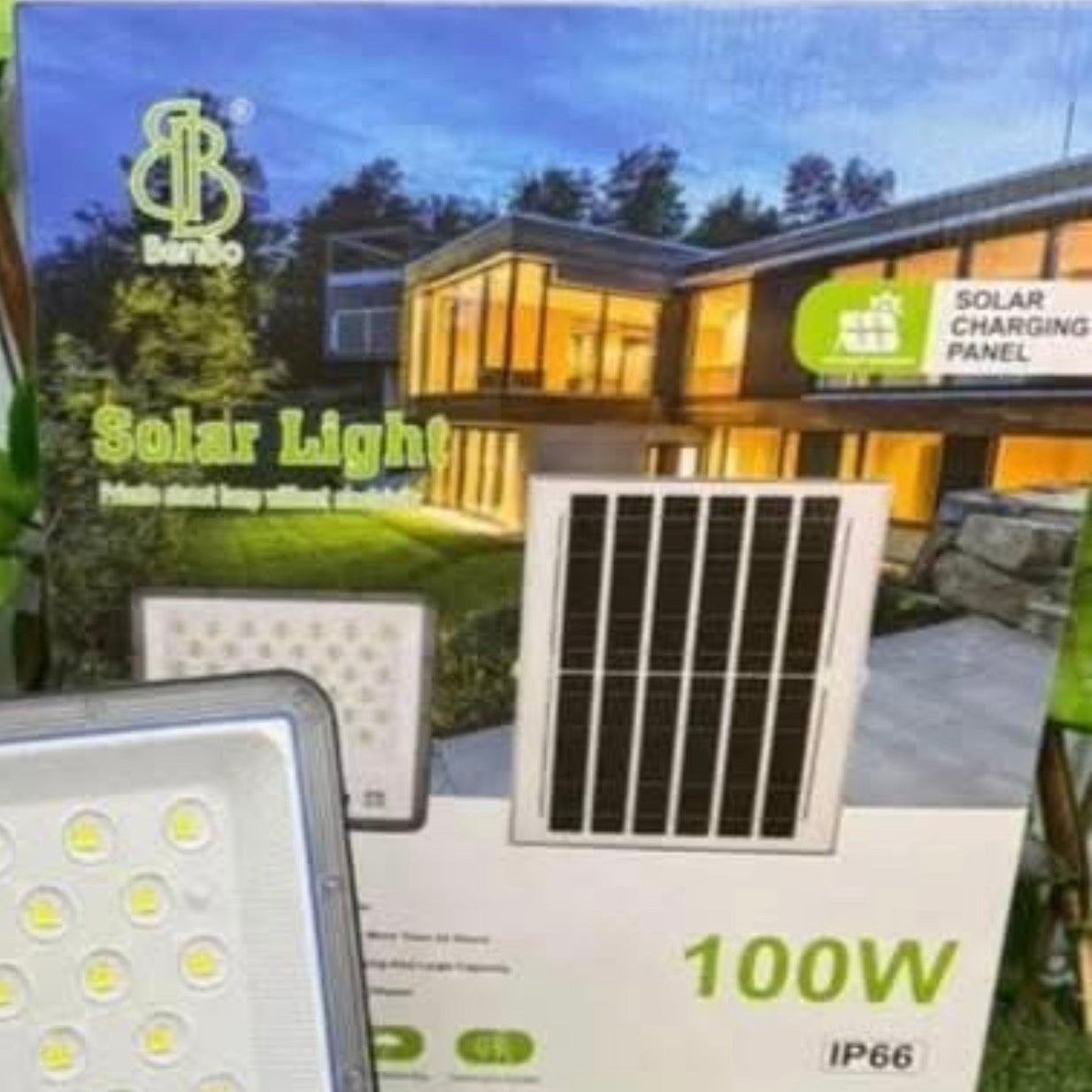 Projecteur LED Solaire Haute Puissance 100W - Étanche IP66 avec Télécommande