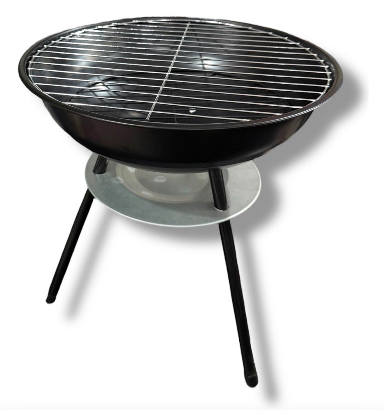 Barbecue Portable au Charbon de Bois – Barbecue de Table avec Couvercle Émaillé