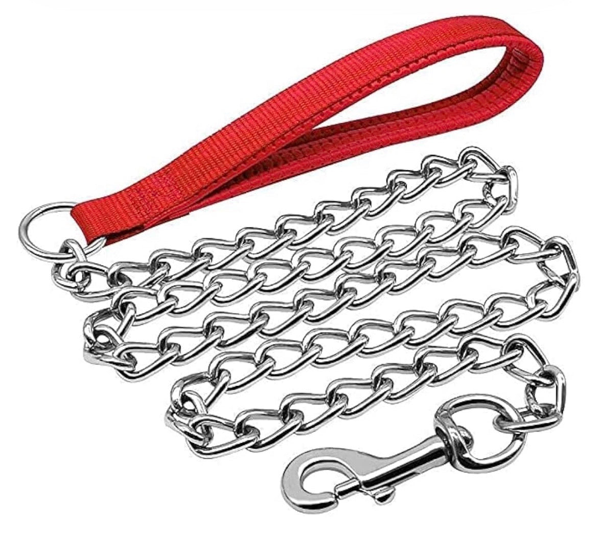 Laisse Chaîne pour Chien - 1,5 Mètre - Poignée Confort & Chaîne Haute Résistance
