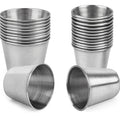 Lot de 12 Verres à Shot en Acier Inoxydable – Incassables et Empilables